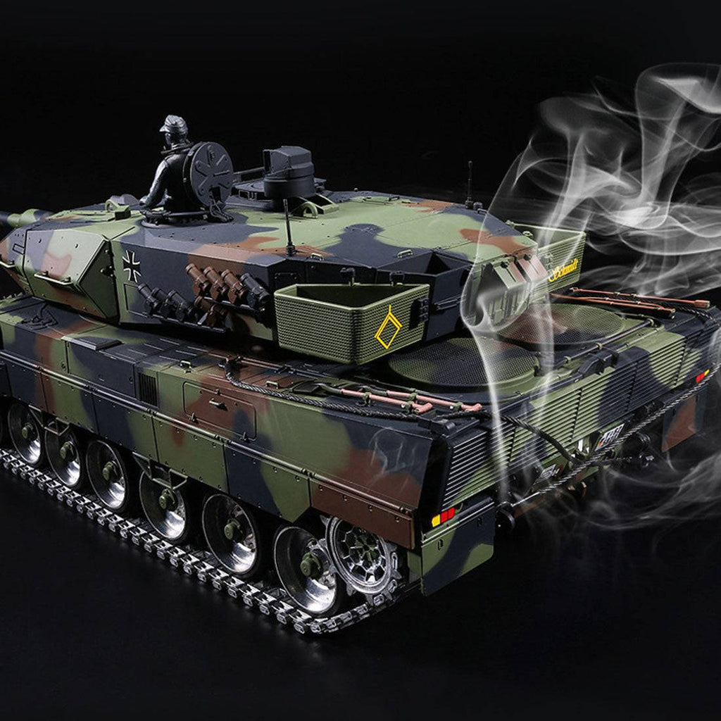 🔥 German Leopard 2A6 RC Tank – Realistic Recoil, BB Shot & IR Combat Ready 🎯